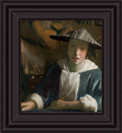 2025 -Johannes Vermeer, 20,0 x 17,5 cm: "Meisje met fluit". (€ 580,=)